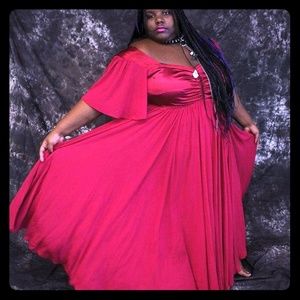 Red dress formal gown